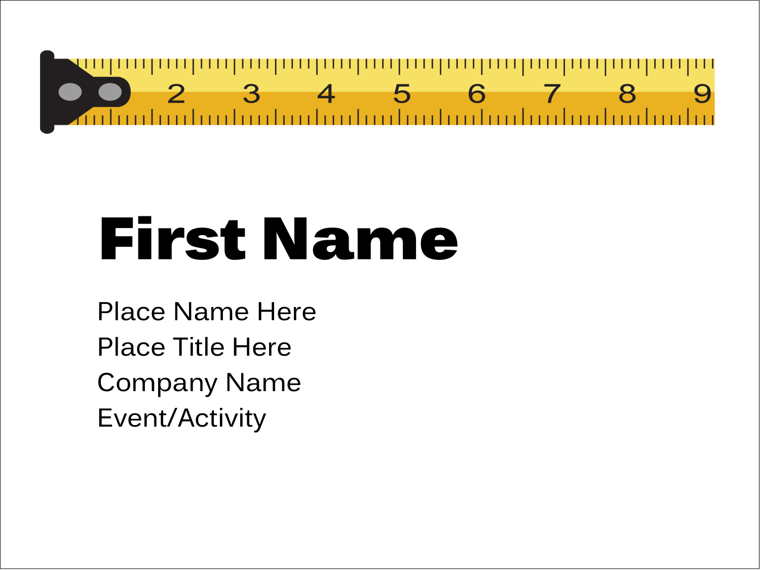 tape measure template